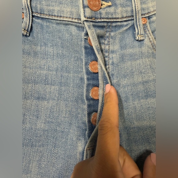 Mother The Stunner Ankle Fray Jeans Size 27 - Picture 4 of 8